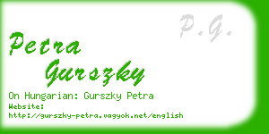 petra gurszky business card